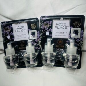 Koze Place Oil Refills 2-Pack Fresh Lavender & Cotton NEW Sealed Clean Home Gift
